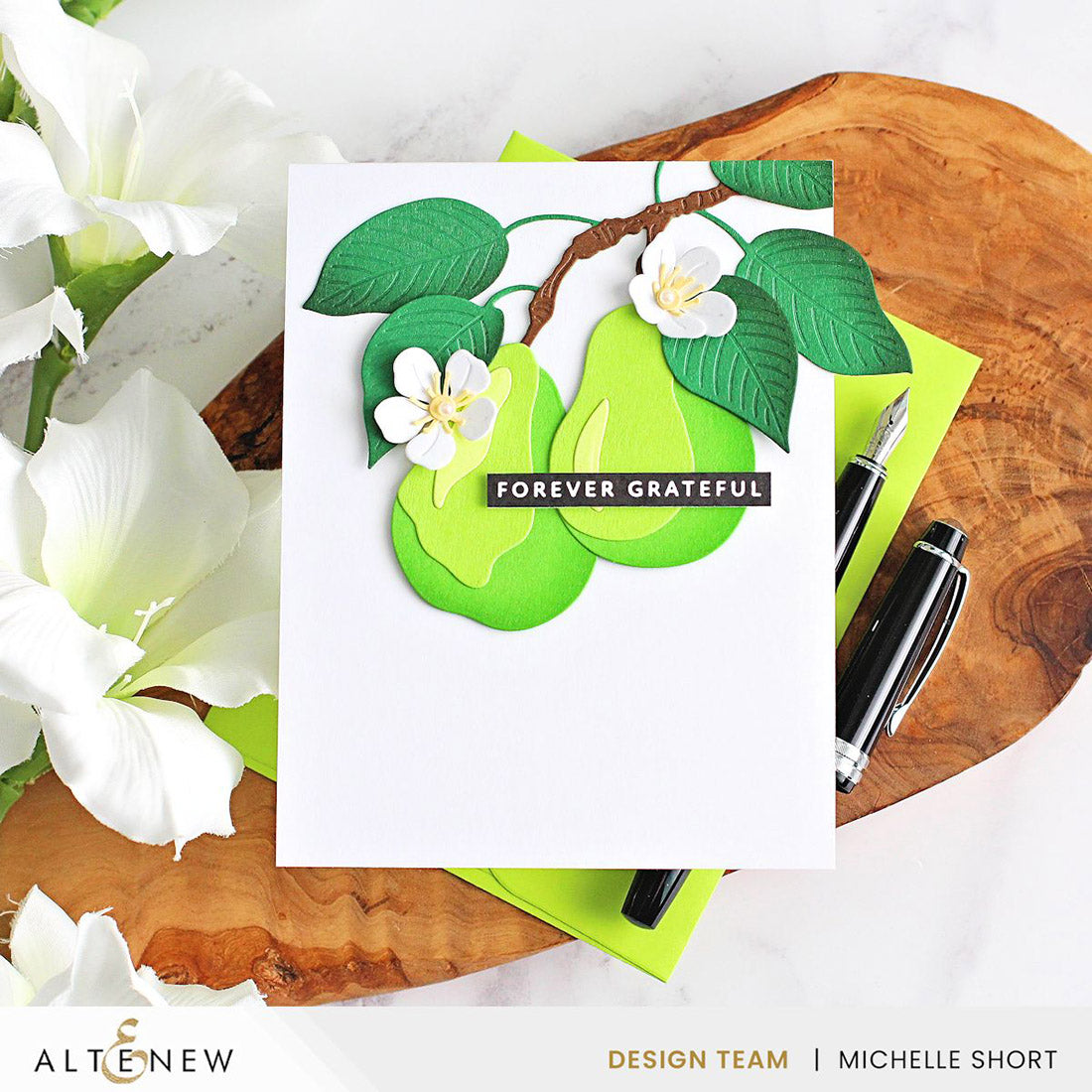 Altenew One-Go: Solid Sentiment Strips 3 Press Plates/Foil Plates (Gratitude Edition)