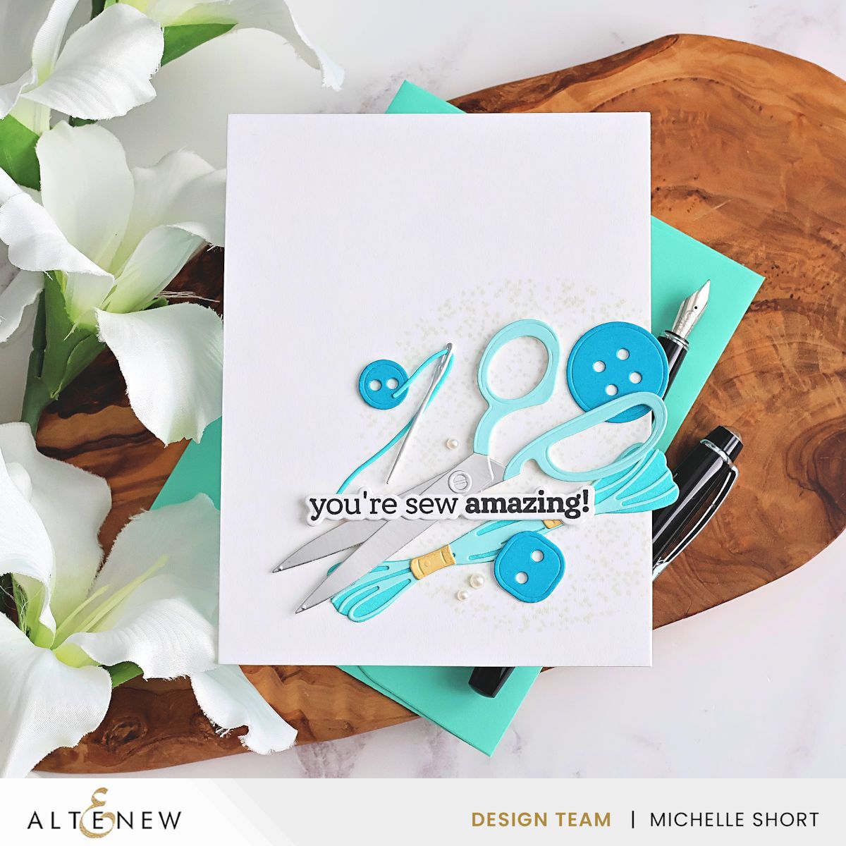 Altenew Craft Your Life Project Kit: Stitched With Love & Add-On Die Bundle
