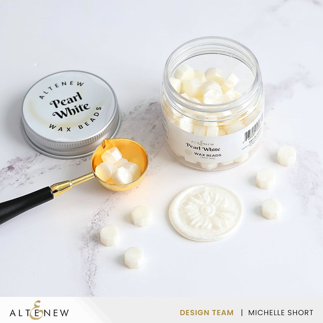 Altenew Pearl White Wax Beads