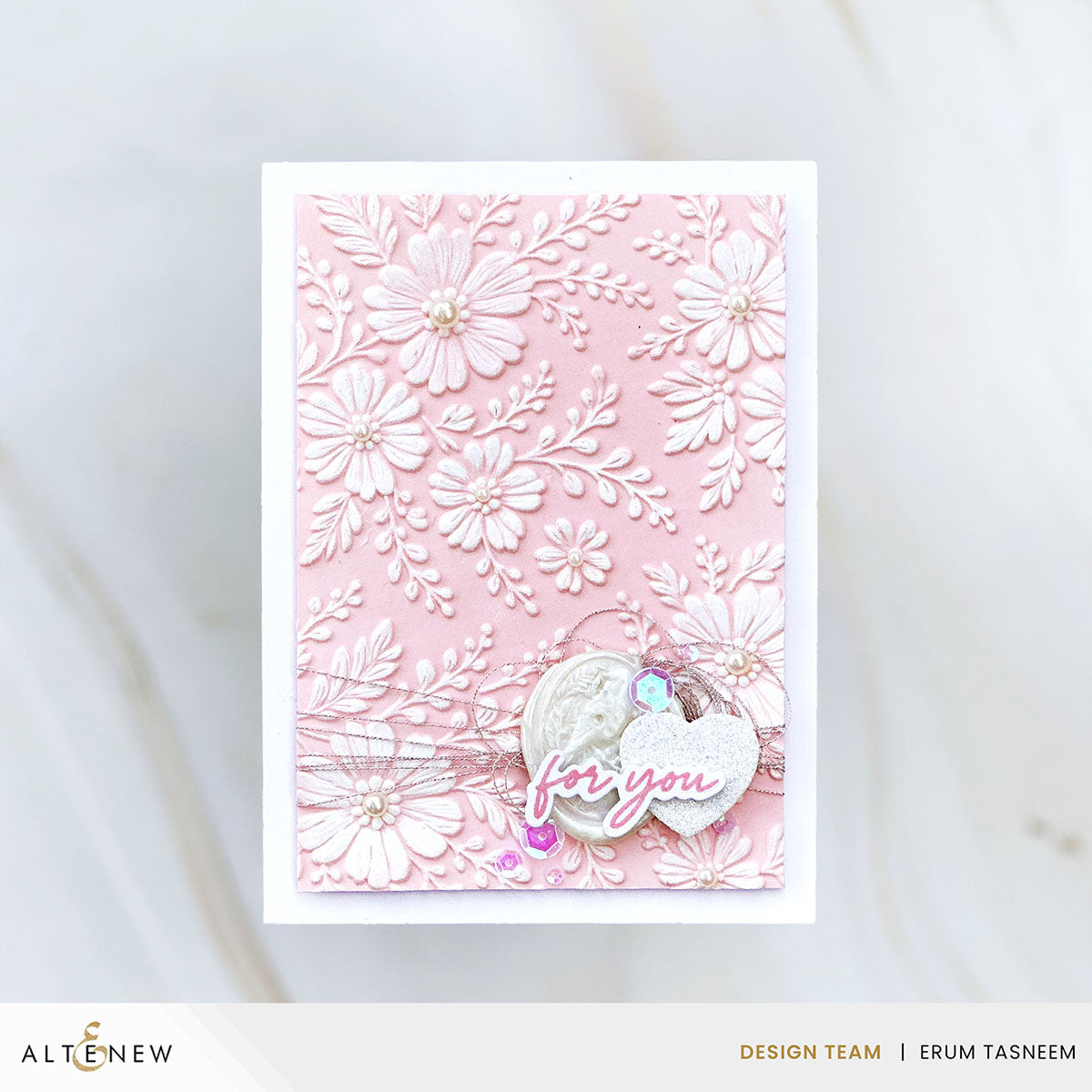 Altenew Piped Floral Lace 3D Embossing Folder