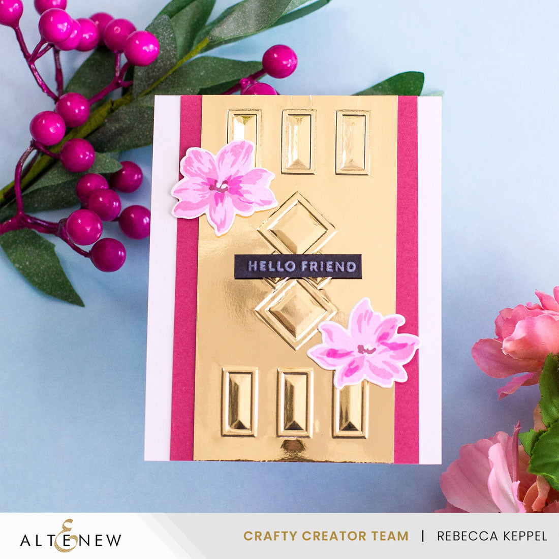 Altenew Mini Sentiments 3D Embossing folder