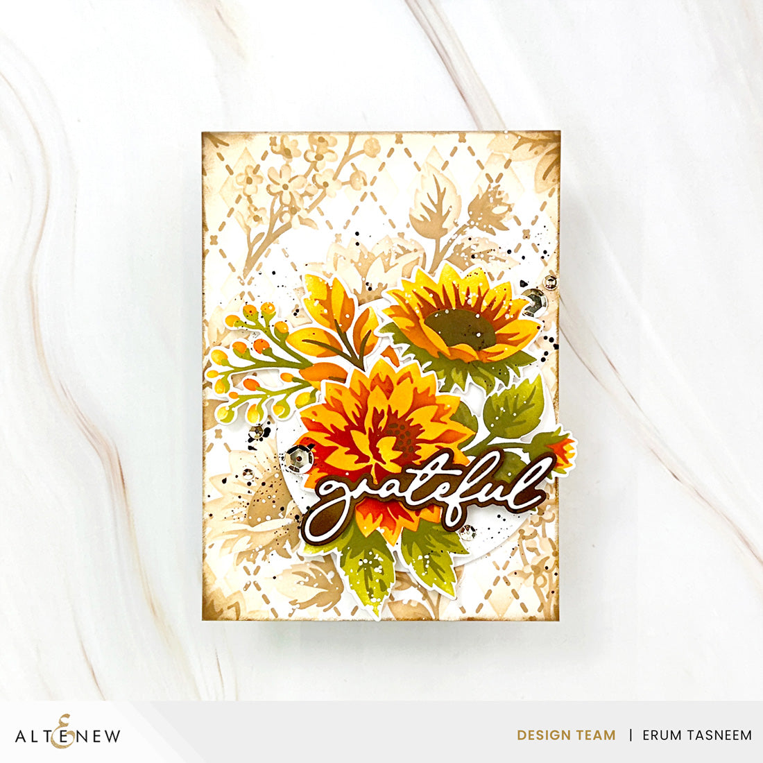 Altenew Stencil Art: Botanical Argyle & Add-on Die Bundle