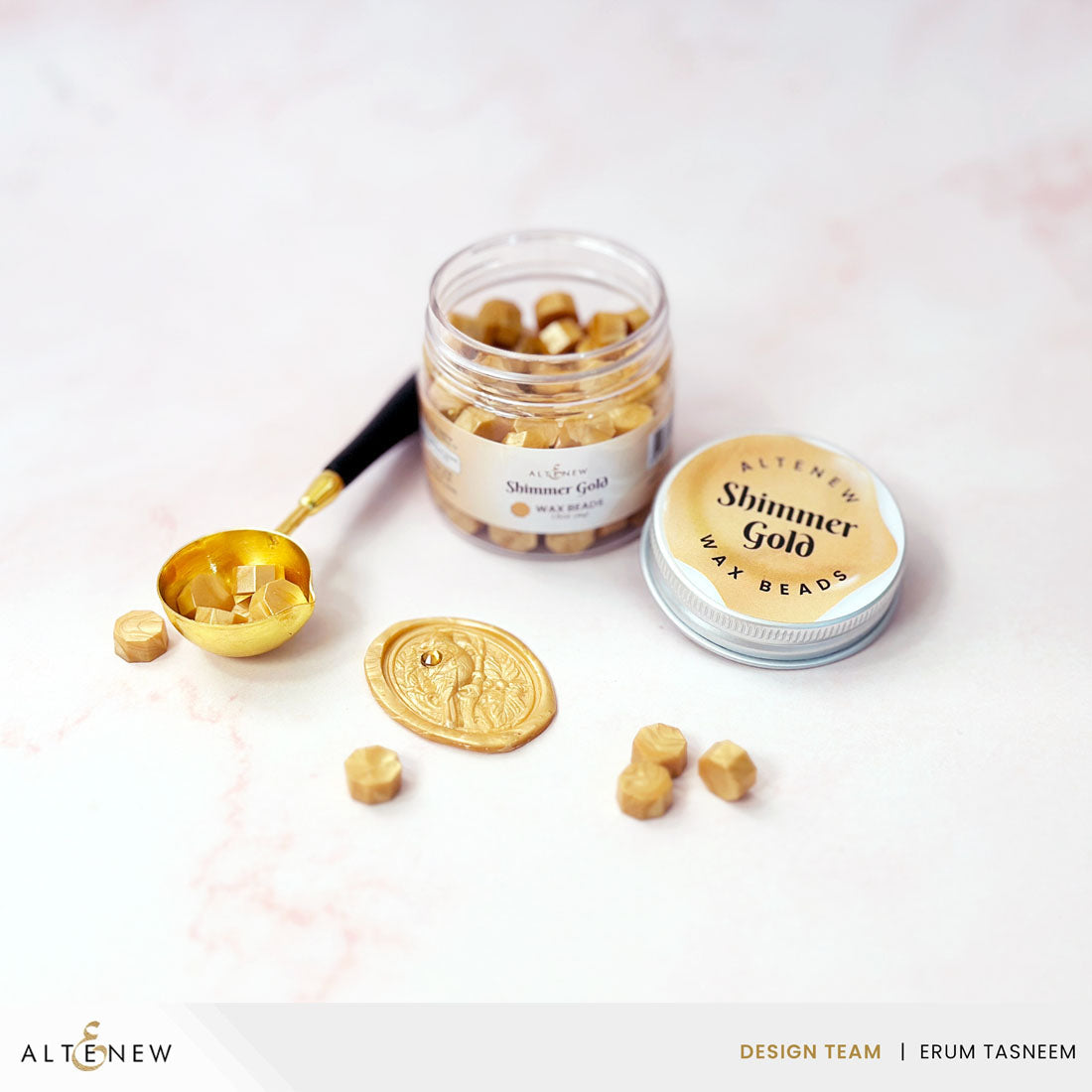 Altenew Shimmer Gold Wax Beads