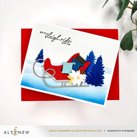 Altenew Sleigh Ride Greetings - Complete Bundle (Stamp and Die)