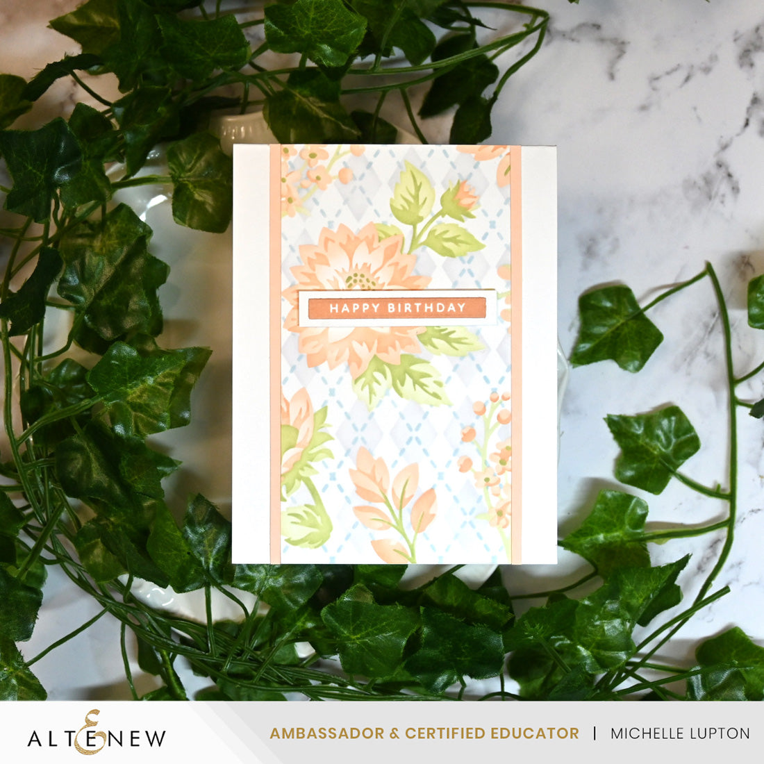 Altenew Stencil Art: Botanical Argyle & Add-on Die Bundle