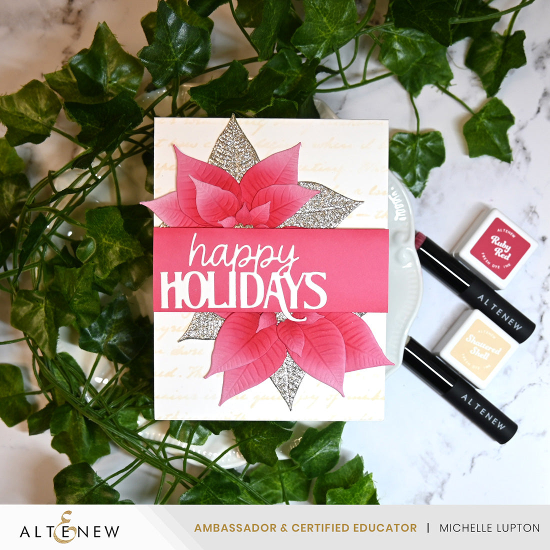 Altenew Lush Botanicals: Poinsettia 3D Embossing Folder & Die Set