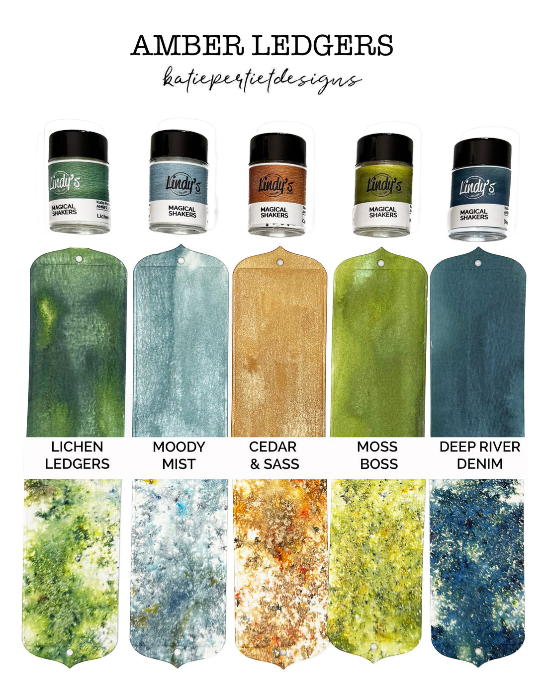 Lindy's Gang AMBER LEDGERS by Katie Pertiet SHIMMER Shaker 5-pack
