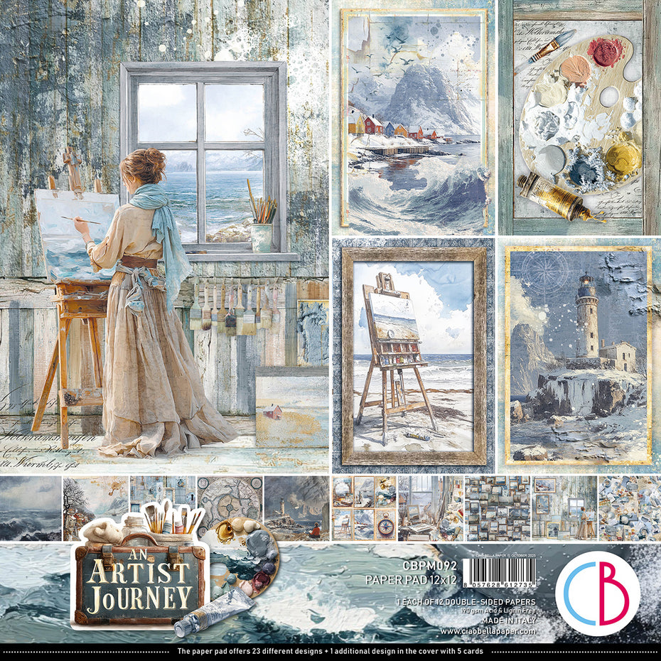 Ciao Bella An Artist Journey 12x12 Inch Paper Pad (12pcs) (CBPM092)