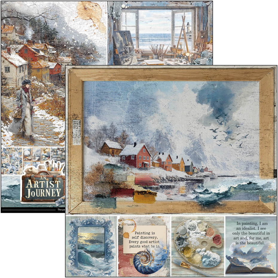 Ciao Bella An Artist Journey 8x8 Inch Paper Pad (12pcs) (CBH092)