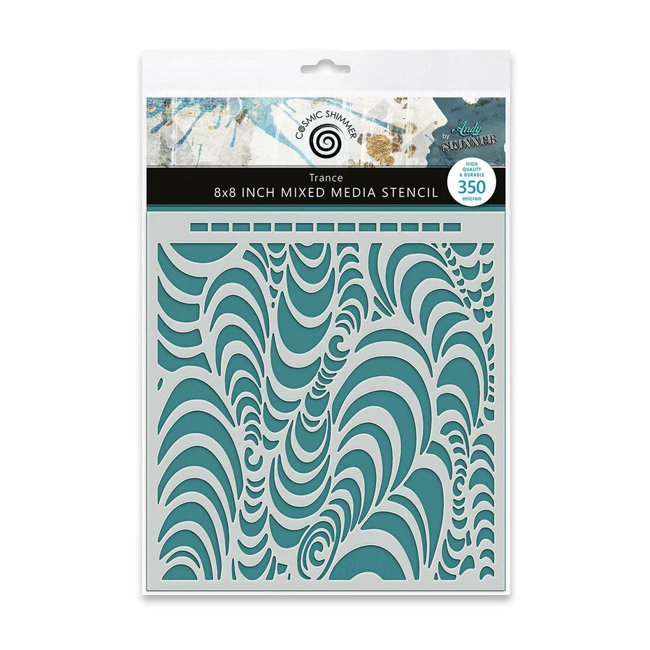 Katy Sue Designs Andy Skinner 8x8 Inch Mixed Media Stencil Trance (08-0005-AS)
