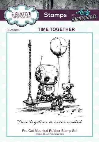 Creative Expressions Andy Skinner Pre-Cut Rubber Stamp Botology Time Together (CEASR067)