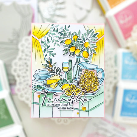 Pinkfresh Studio Citrus Still Life Stamp / Die / Stencil Bundle