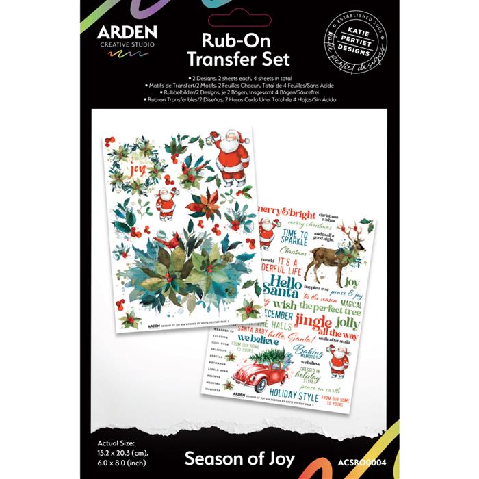 Arden Creative Studio Season of Joy 6 in x 8 in Rub-On Transfer Set