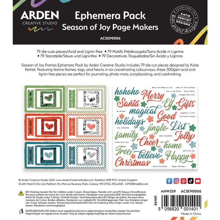 Arden Creative Studio Season of Joy Page Makers Ephemera Pack