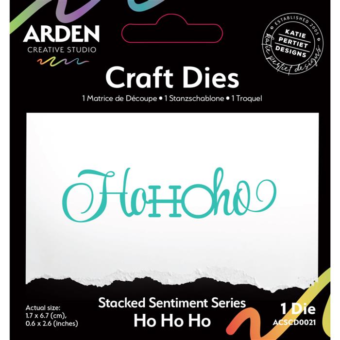 Arden Creative Studio Sentiment Series Stacked Ho Ho Ho Craft Die