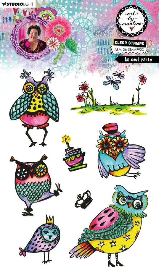 Art By Marlene An Owl Party Clear Stamp (ABM-26-STAMP923)