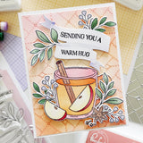 Pinkfresh Studio  Autumn Sips Stamp, Die & Stencil Bundle