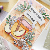 Pinkfresh Studio  Autumn Sips Stamp, Die & Stencil Bundle