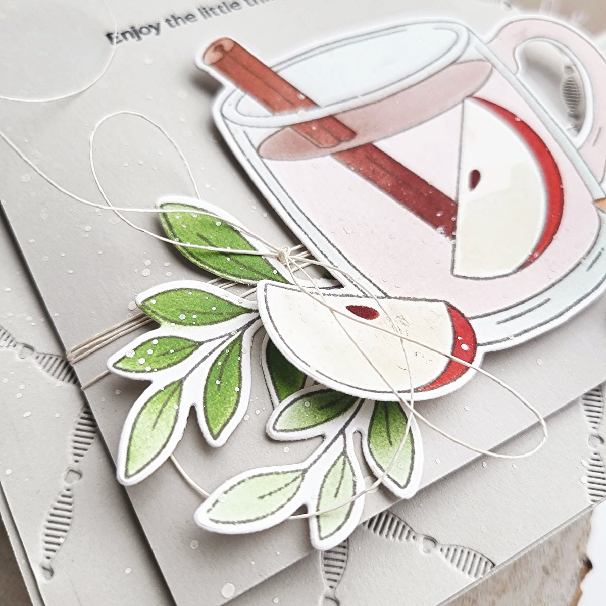 Pinkfresh Studio  Autumn Sips Stamp, Die & Stencil Bundle