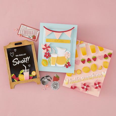 Spellbinders Pink Lemonade Die Bundle with Simple Stories