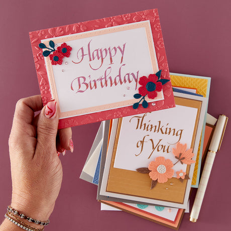 Spellbinders Upright Italic Everyday Sentiments Press + Foil Bundle by Paul Antonio