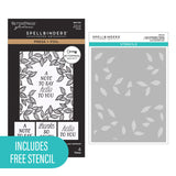 Spellbinders Brighten Foliage Press Plates + Free Gift Stencil - BetterPress Society May 2026