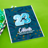 Spellbinders Number Balloons Cling Rubber Stamp and Die Bundle by Simon Hurley