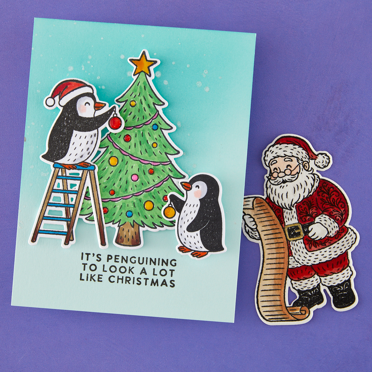Spellbinders Polar Friends Stamp & Die Bundle by Simon Hurley