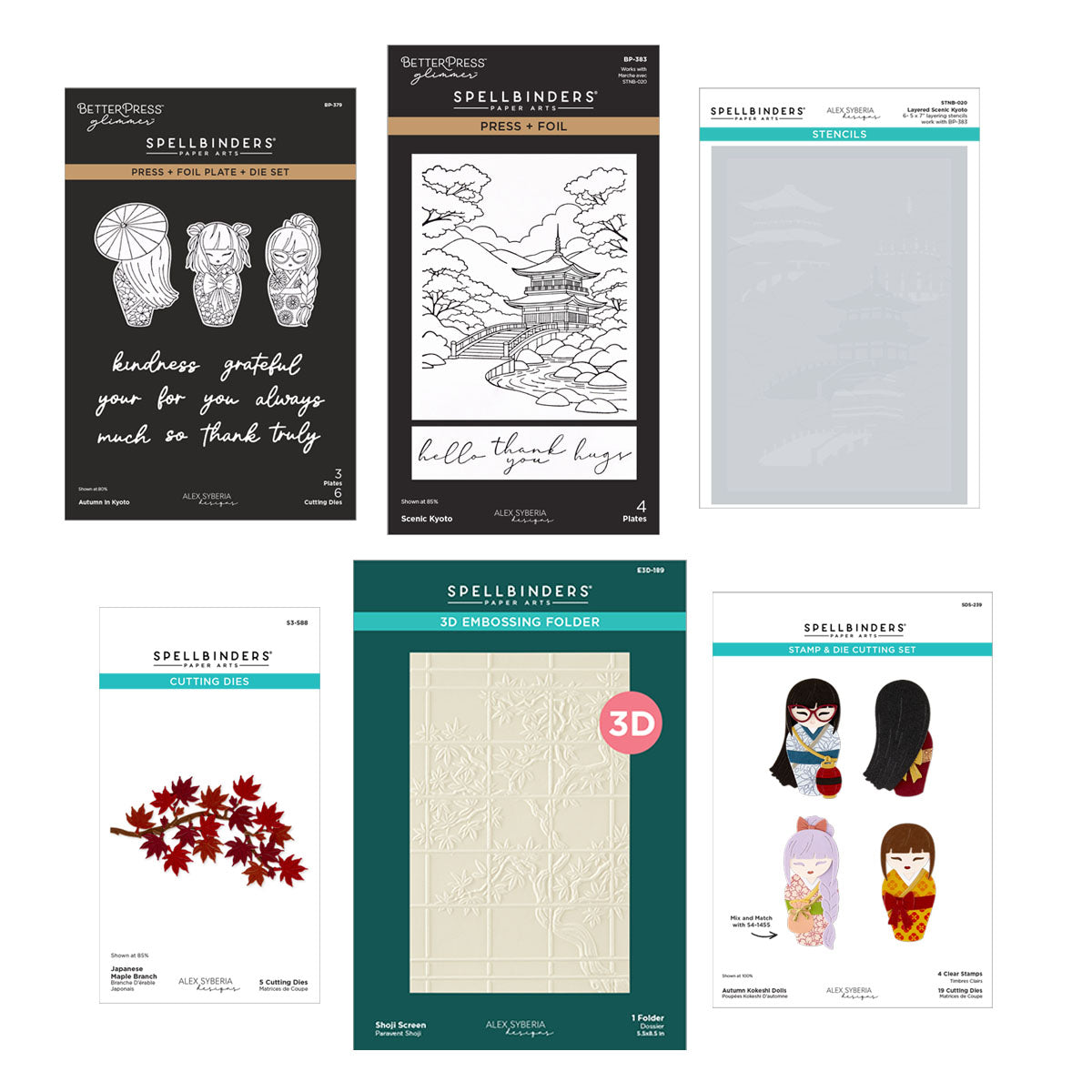 Spellbinders Autumn in Kyoto Curated Bundle by Alex Syberia