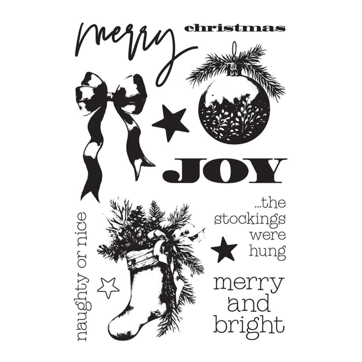 Spellbinders Simple Vintage Old-Fashioned Christmas Stamp & Die Bundle by Simple Stories