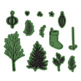 Spellbinders Simple Vintage Evergreen Memories Stamp & Die Bundle by Simple Stories