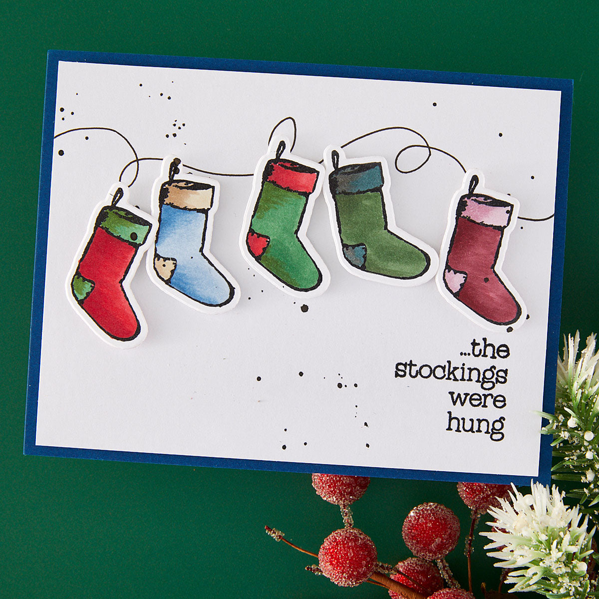 Spellbinders Simple Vintage Evergreen Memories Stamp & Die Bundle by Simple Stories