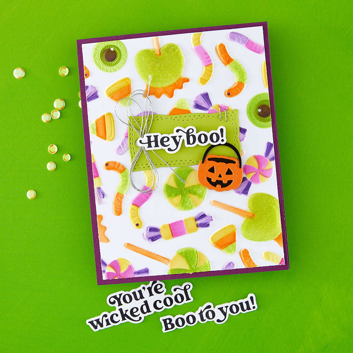Spellbinders Trick or Treat 3D Embossing Folder & Stencil Bundle by Simon Hurley
