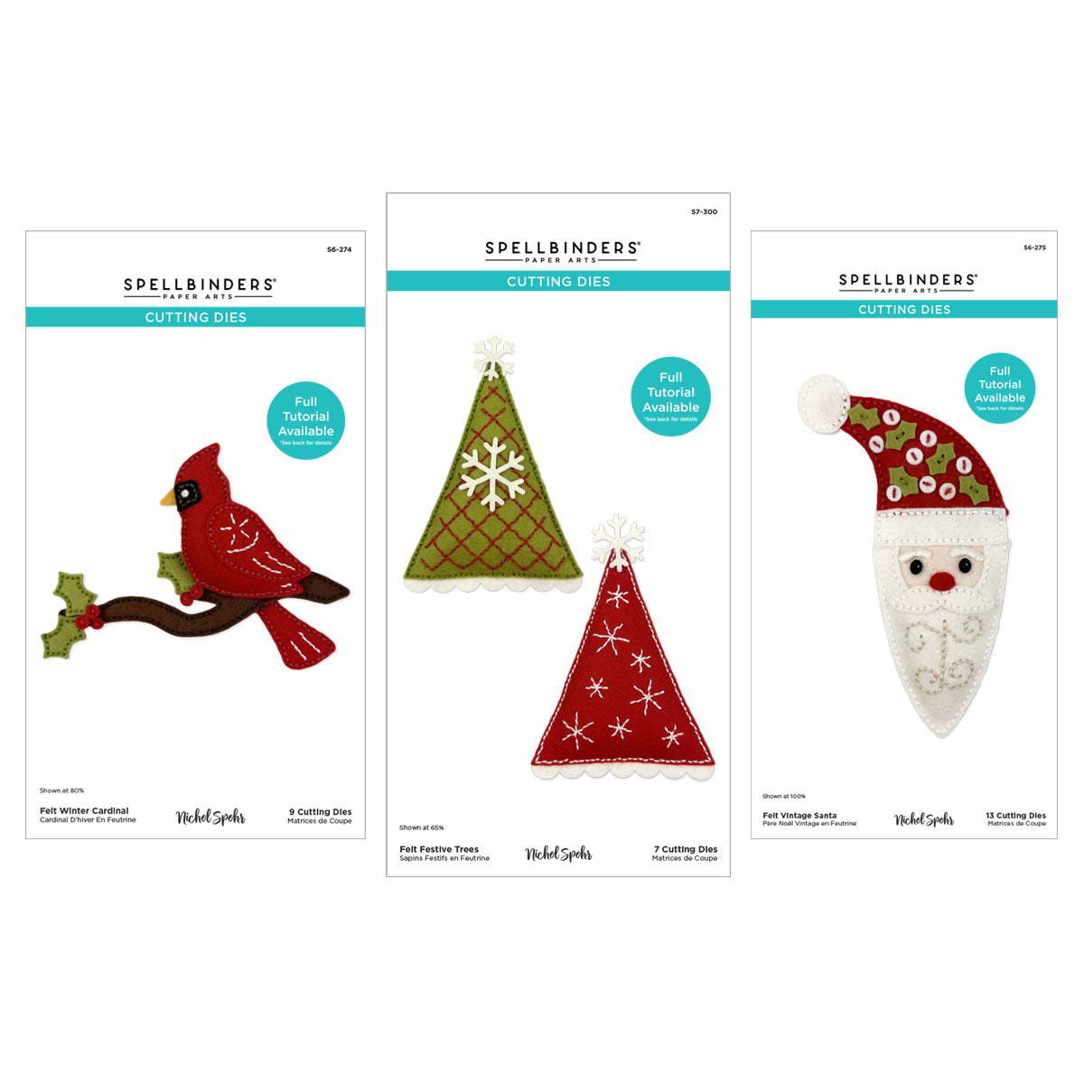 Spellbinders Christmas Felt Stitch & Create I Want It All! Bundle by Nichol Spohr BD1155