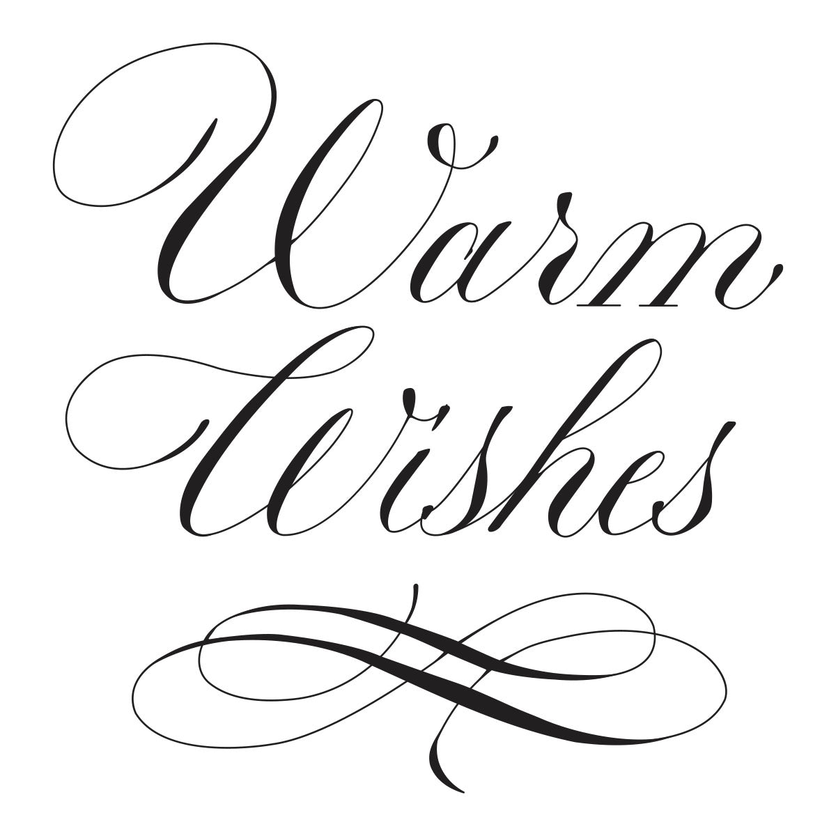 Spellbinders Copperplate Warm Wishes Press Plate from the Copperplate Holiday Sentiments Collection by Paul Antonio