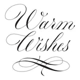 Spellbinders Copperplate Warm Wishes Press Plate from the Copperplate Holiday Sentiments Collection by Paul Antonio