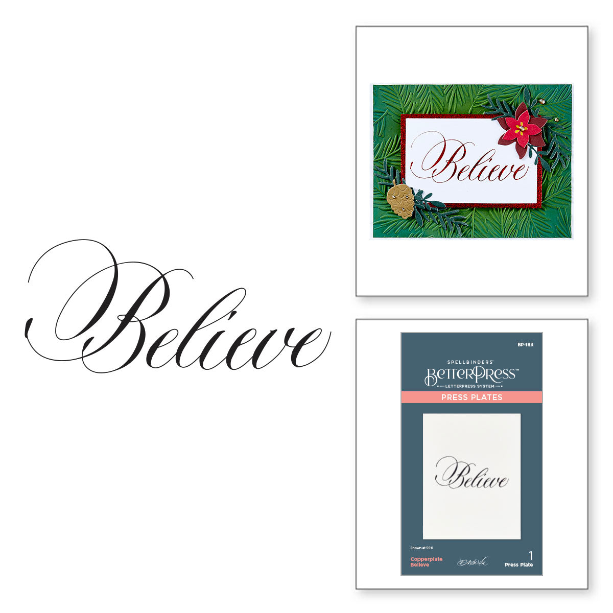 Spellbinders Copperplate Holiday Sentiments BetterPress Plates Bundle from the Copperplate Holiday Sentiments Collection by Paul Antonio