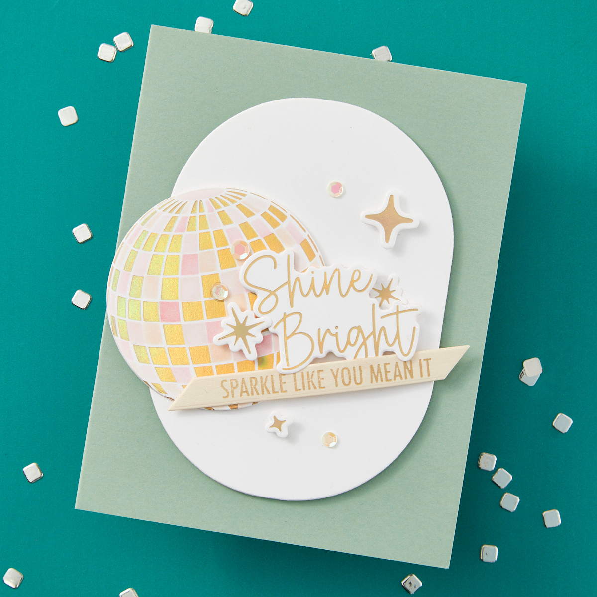 Spellbinders Disco Impressions Press Plate & Die Set from the Shine Bright Collection by Carissa Wiley