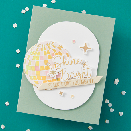 Spellbinders Disco Impressions Press Plate & Die Set from the Shine Bright Collection by Carissa Wiley