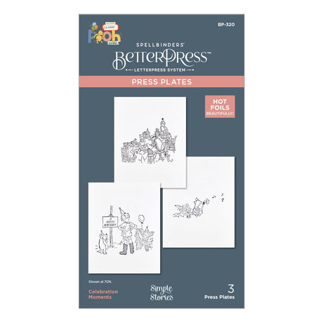 Spellbinders Say Cheese Classic Pooh Birthday BetterPress Bundle from the Say Cheese Classic Pooh Birthday Collection by Simple Stories