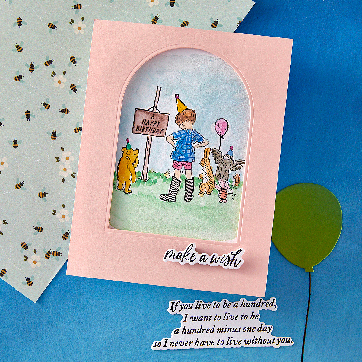 Spellbinders Say Cheese Classic Pooh Birthday BetterPress Bundle from the Say Cheese Classic Pooh Birthday Collection by Simple Stories