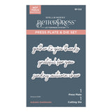 Spellbinders Autumn Sentiments BetterPress Plate & Die Set from the Autumn Archives Collection by Kelly Bangs