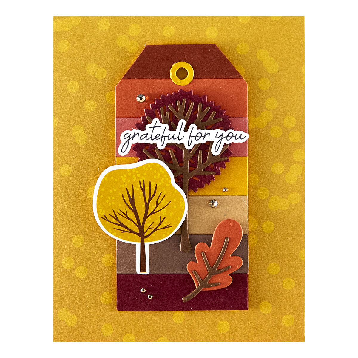 Spellbinders Autumn Sentiments BetterPress Plate & Die Set from the Autumn Archives Collection by Kelly Bangs