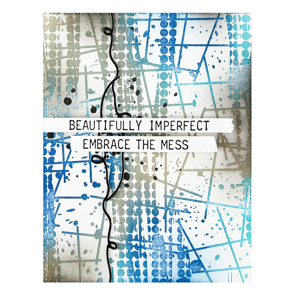 Spellbinders Grungy Background Press Plates from the Beautifully Imperfect Collection