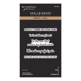 Spellbinders Classic Mouse Love Sentiments Press + Foil Plate & Die Set