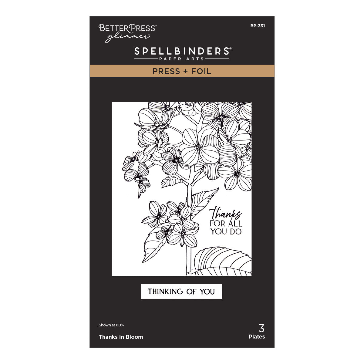 Spellbinders Thanks in Bloom Press + Foil Plates