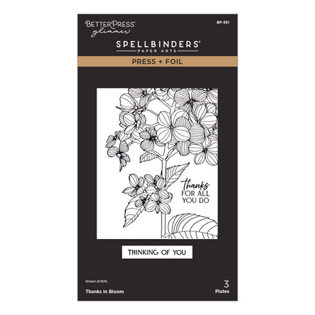 Spellbinders Thanks in Bloom Press + Foil Plates