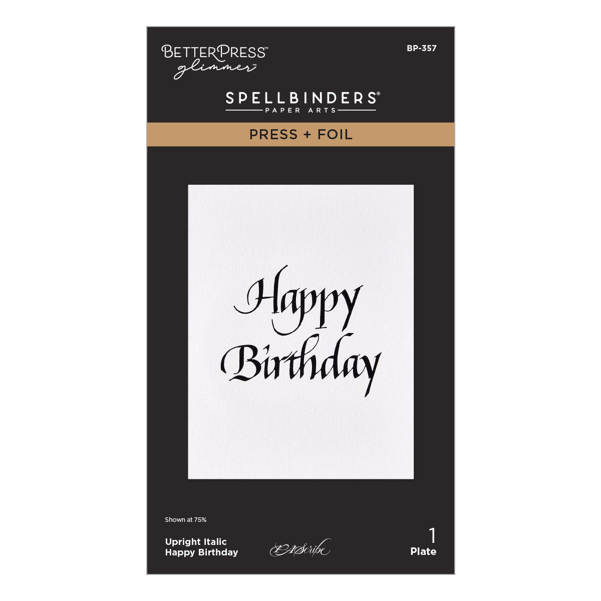 Spellbinders Upright Italic Everyday Sentiments Press + Foil Bundle by Paul Antonio