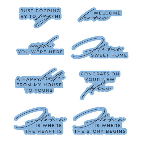 Spellbinders Welcome Home Sentiments Press + Foil Plate & Die Set by Yana Smakula