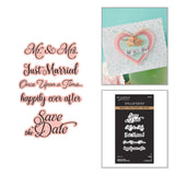 Spellbinders Classic Mouse Wedding Sentiments Press + Foil Plate & Die Set